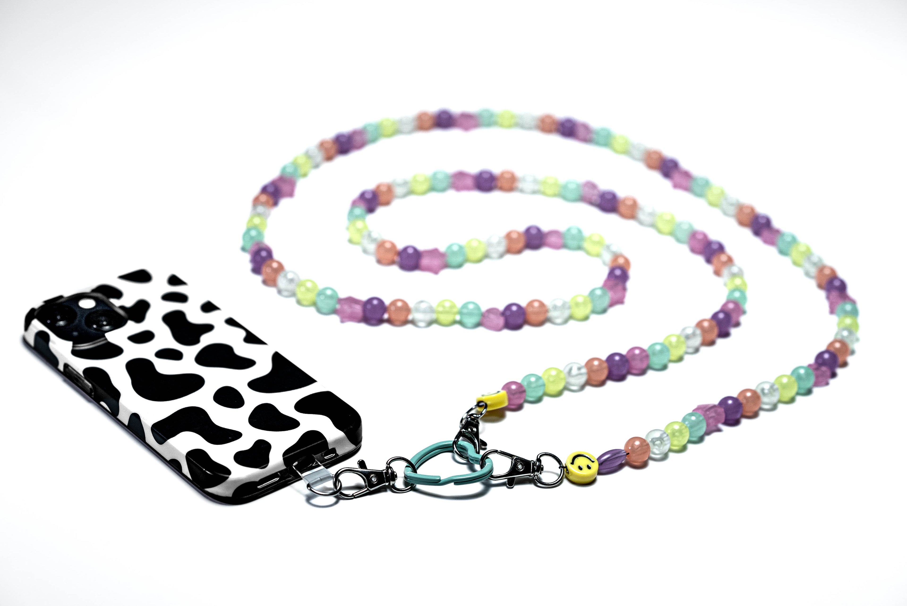 Beaded Phone "Kandi" Strap - Glow In The Dark