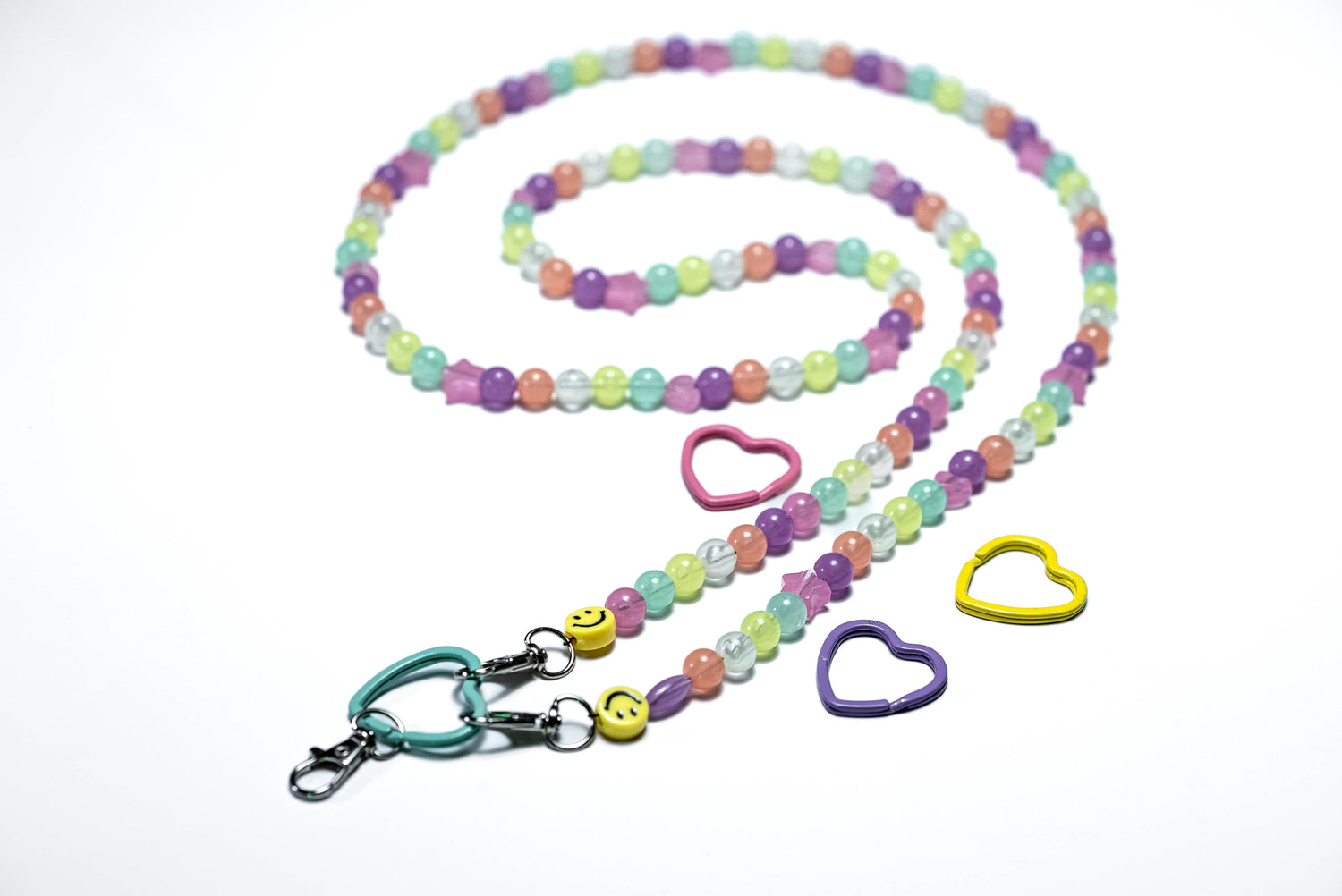 Beaded Phone "Kandi" Strap - Glow In The Dark