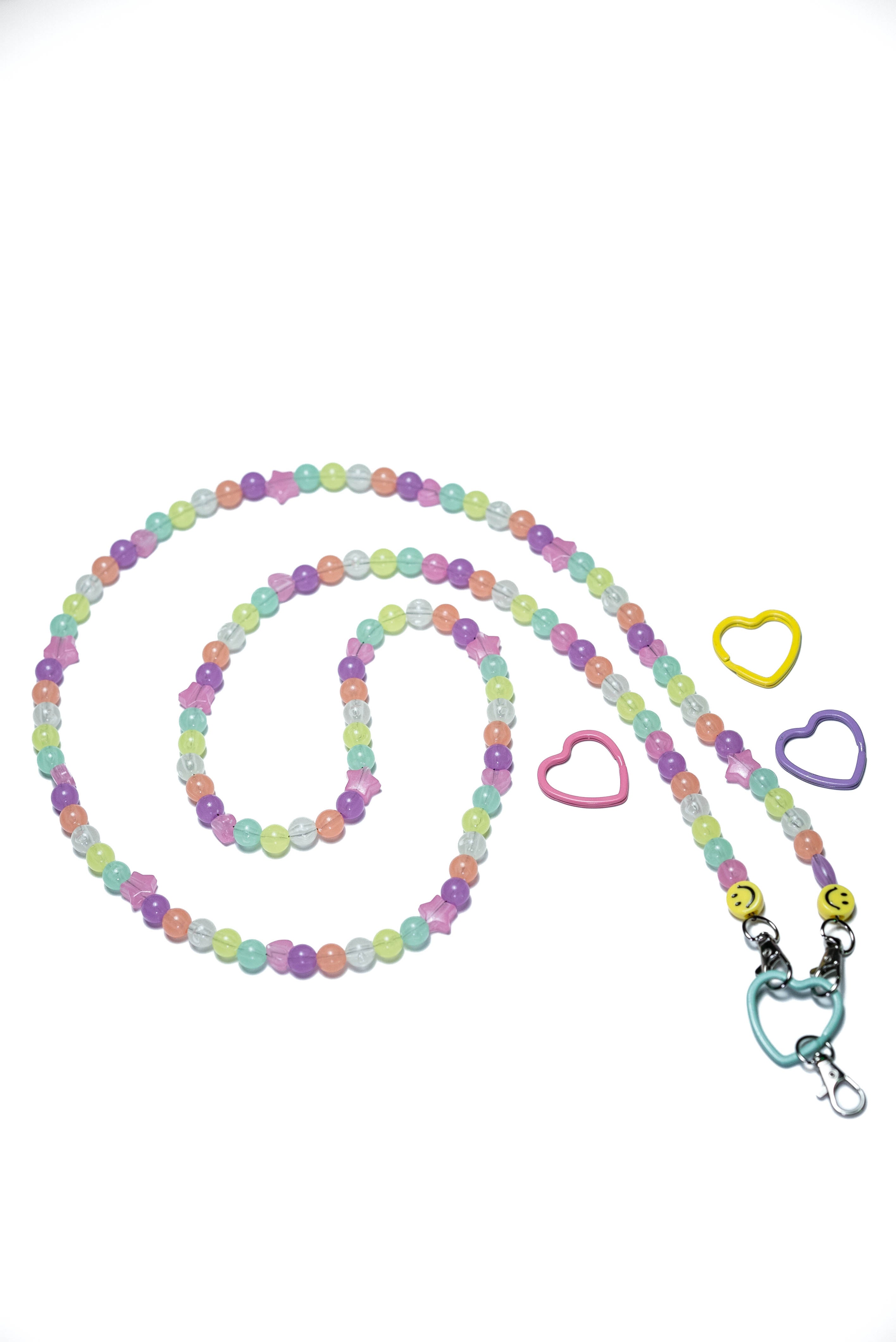 Beaded Phone "Kandi" Strap - Glow In The Dark