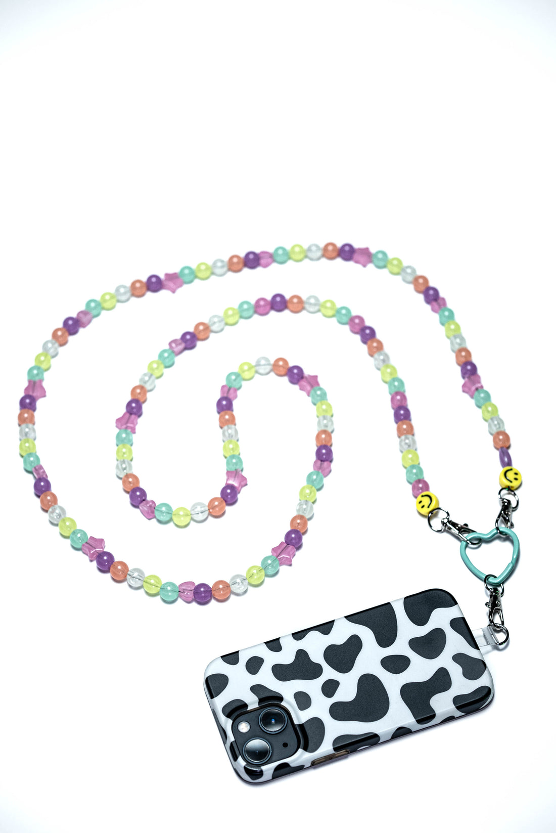 Beaded Phone "Kandi" Strap - Glow In The Dark